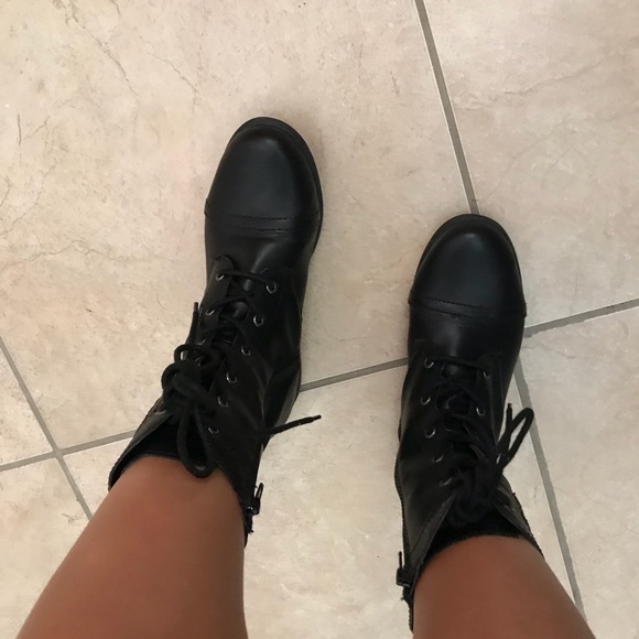 Macy's Shoes Black Combat Boots Poshmark
